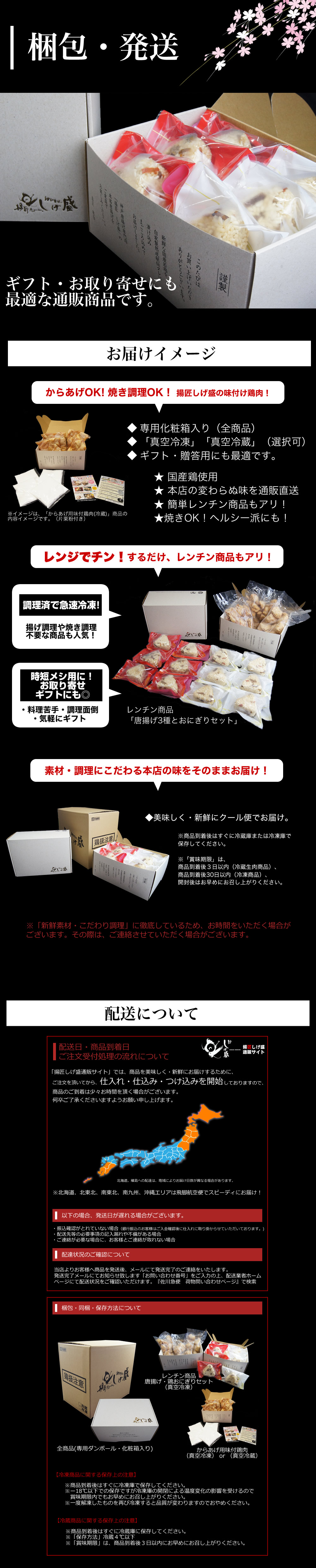梱包配送について